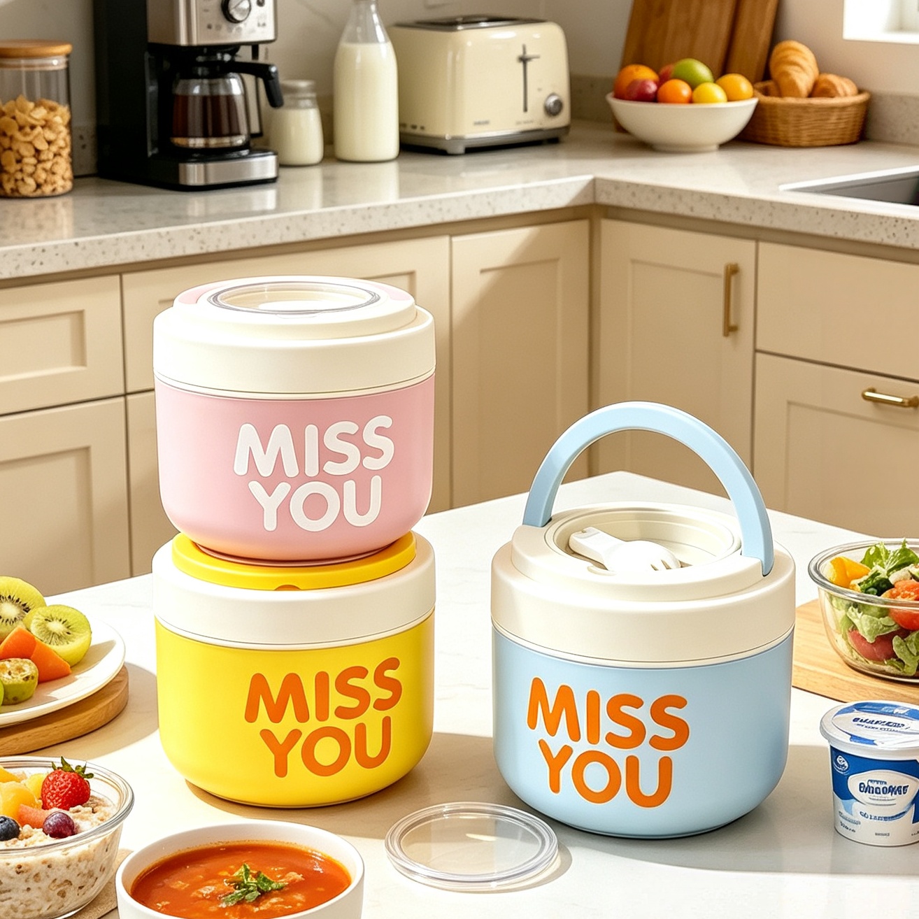 Food Xxl - 304 Stainless Steel Insulated Breakfast Cup,