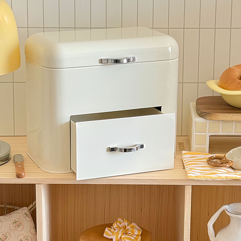 Food Snacks With Iron - Cream Style Iron Storage Cabinet with