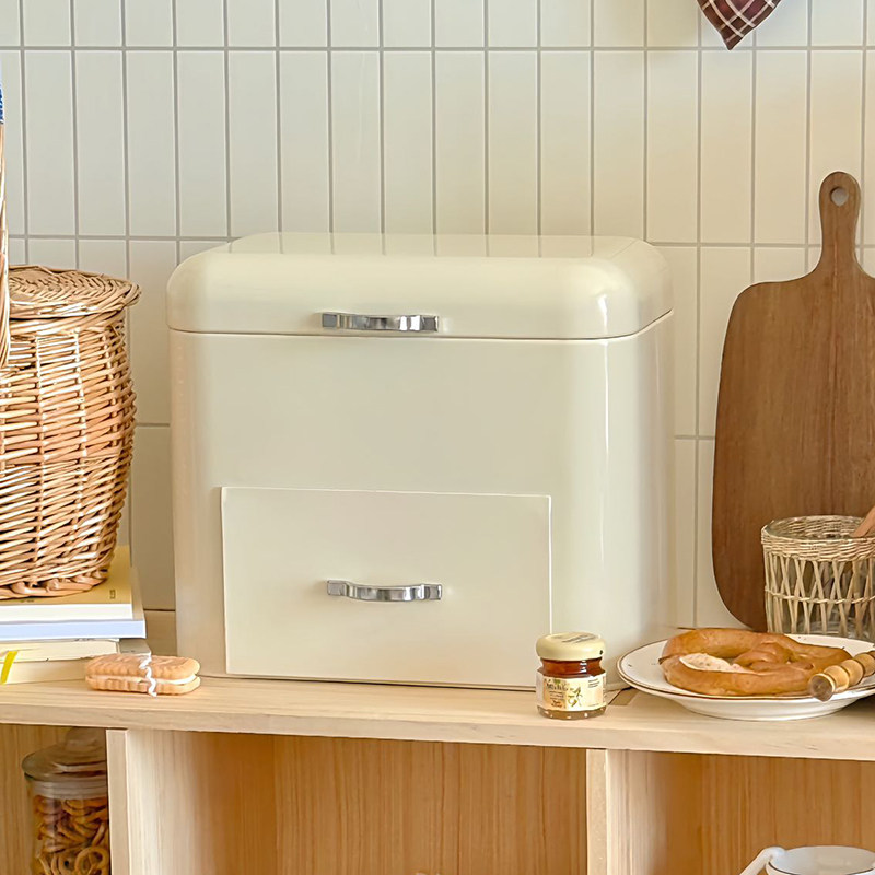 Cream Style Iron Storage Cabin - đánh giá và giá Food Snacks With Iron