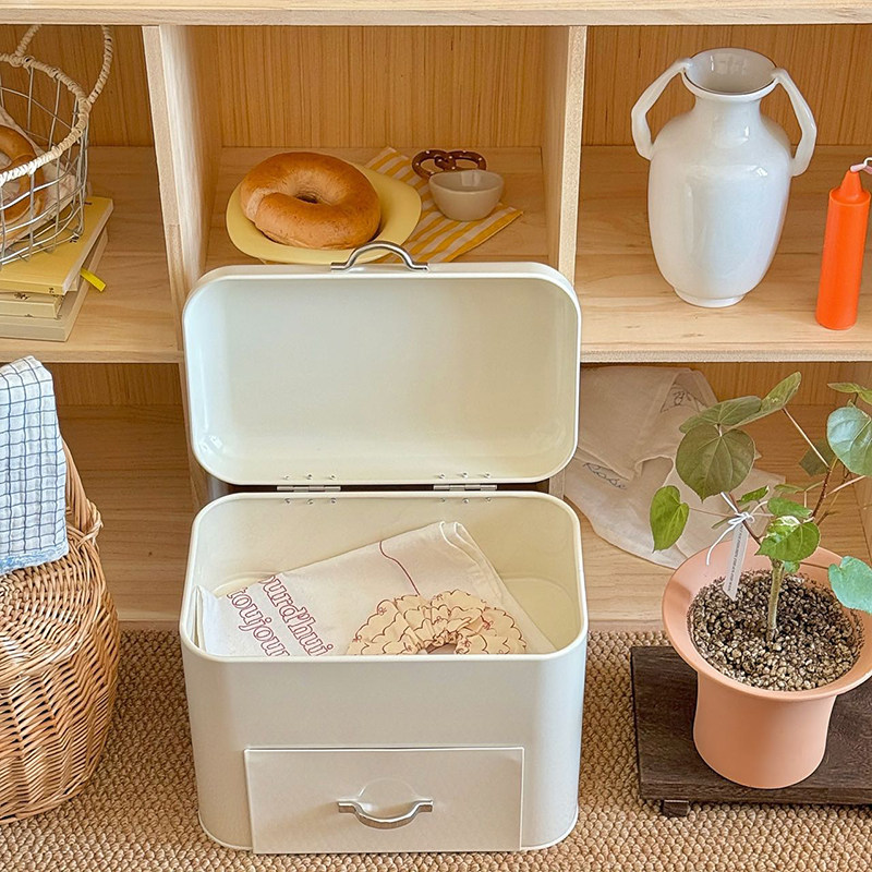 Cream Style Iron Storage Cabin - đánh giá và giá Food Snacks With Iron