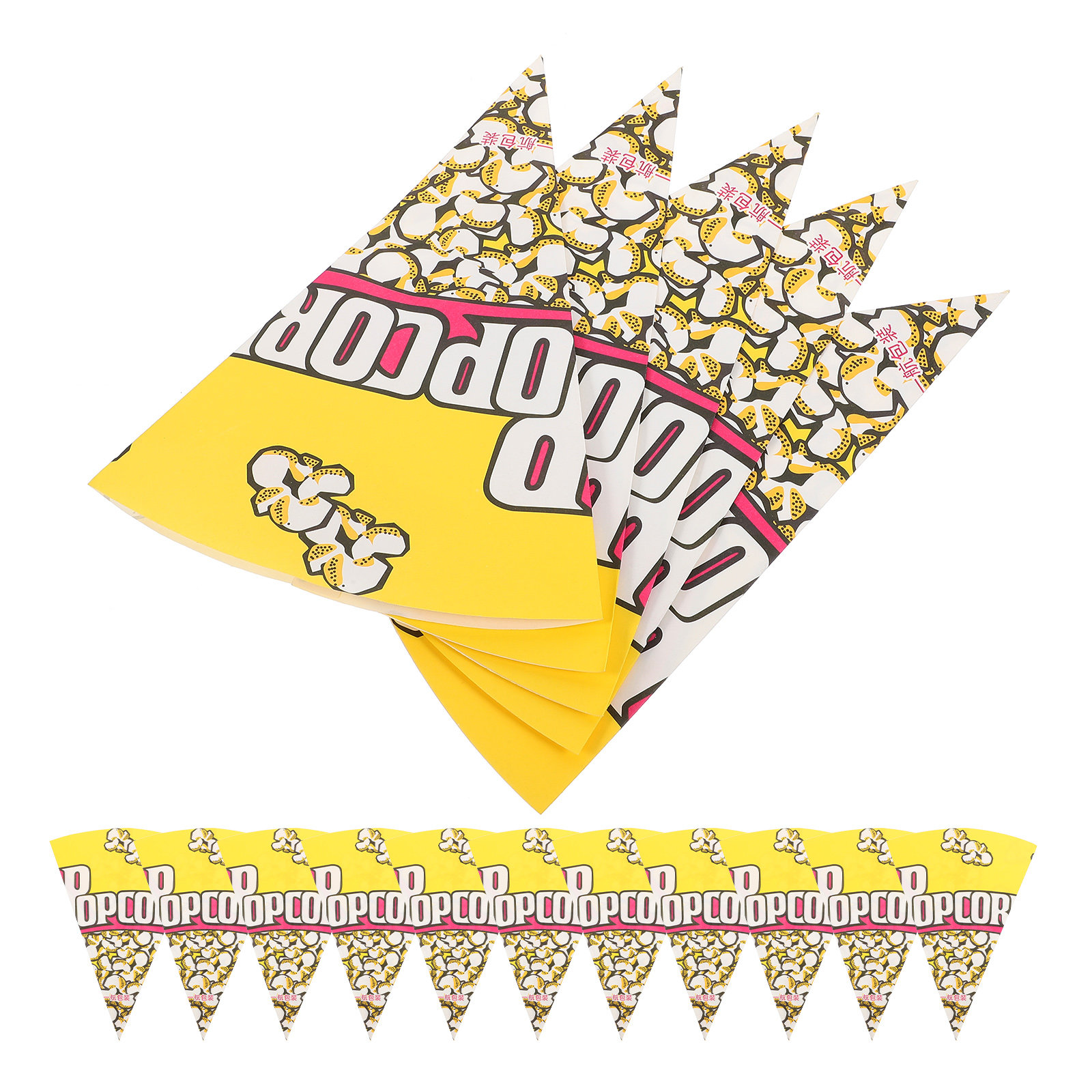 100Pcs Cone Popcorn Paper Bags - đánh giá và giá Food Snacks Chips