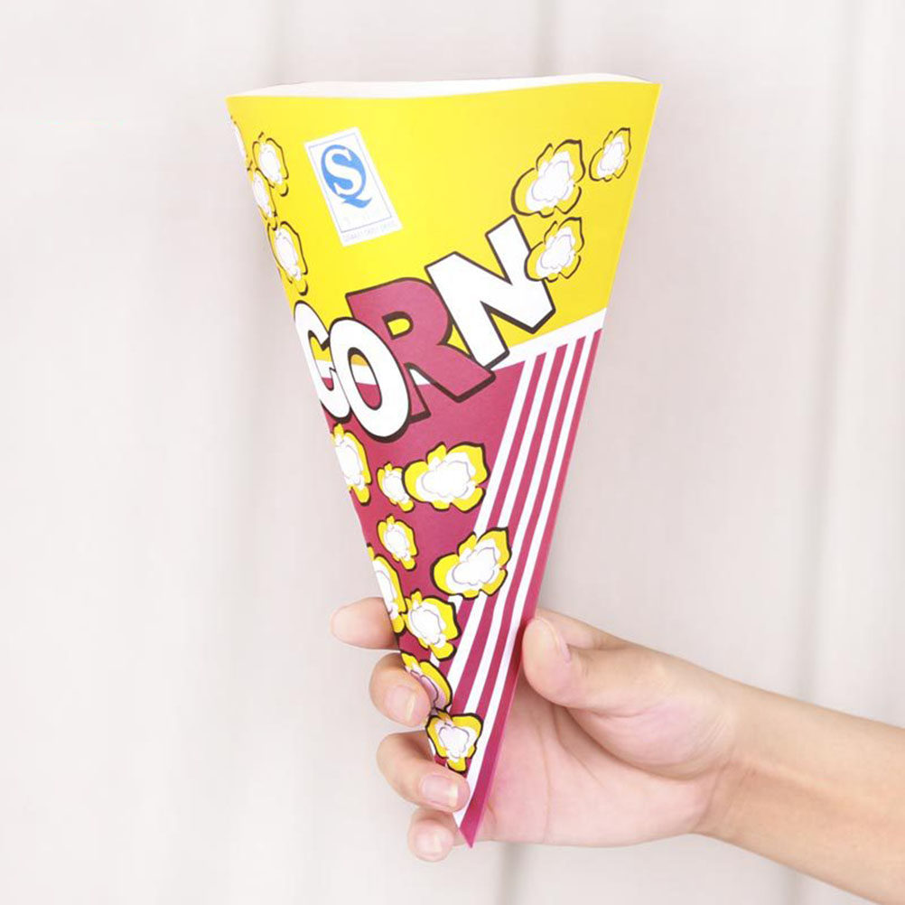 100Pcs Cone Popcorn Paper Bags - đánh giá và giá Food Snacks Chips