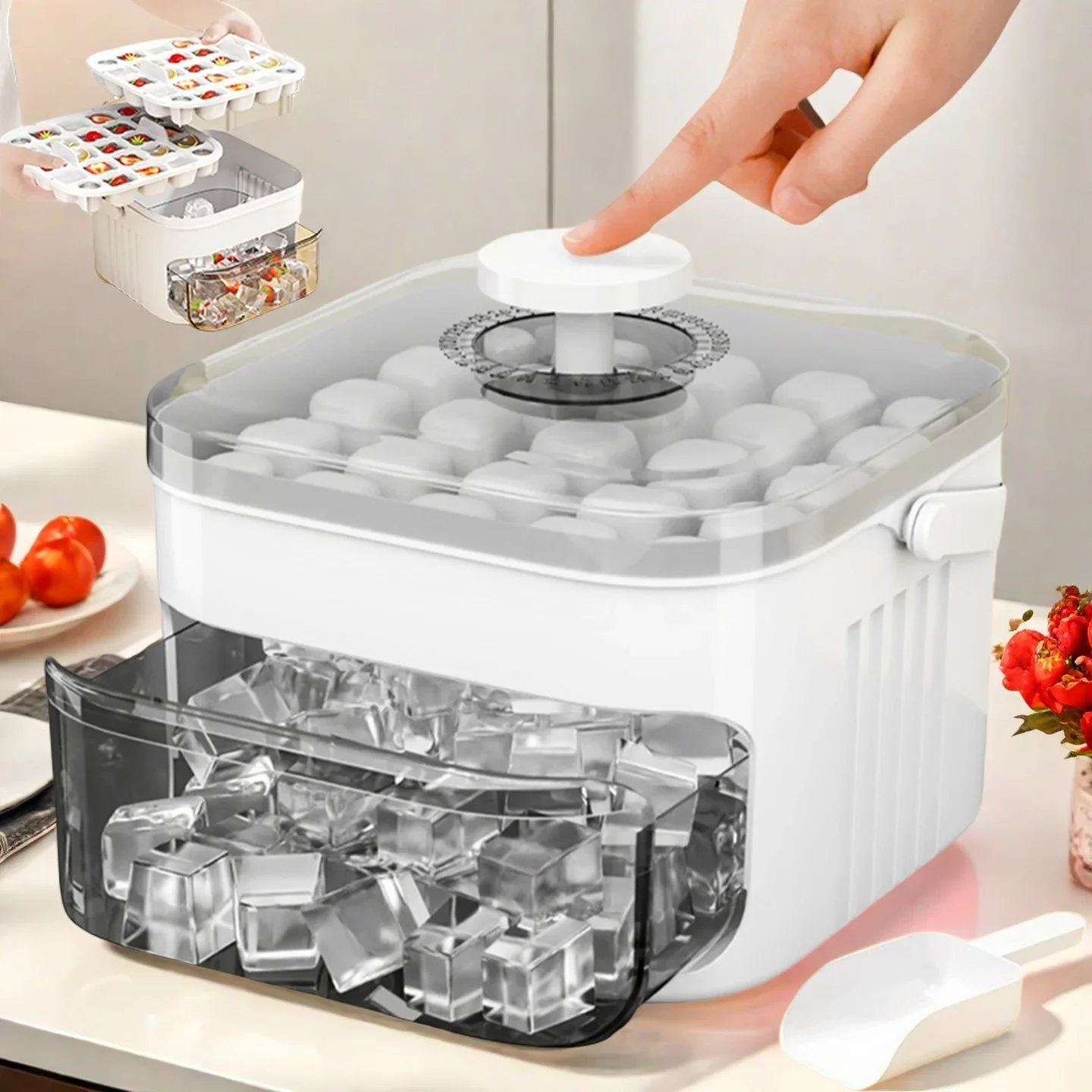 Cube Ice Maker with Easy Press - đánh giá và giá Food Xxl